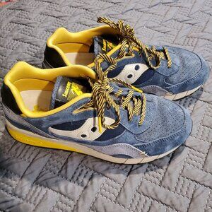 Saucony Shadow 6000 Yellow, Blue, and Grey